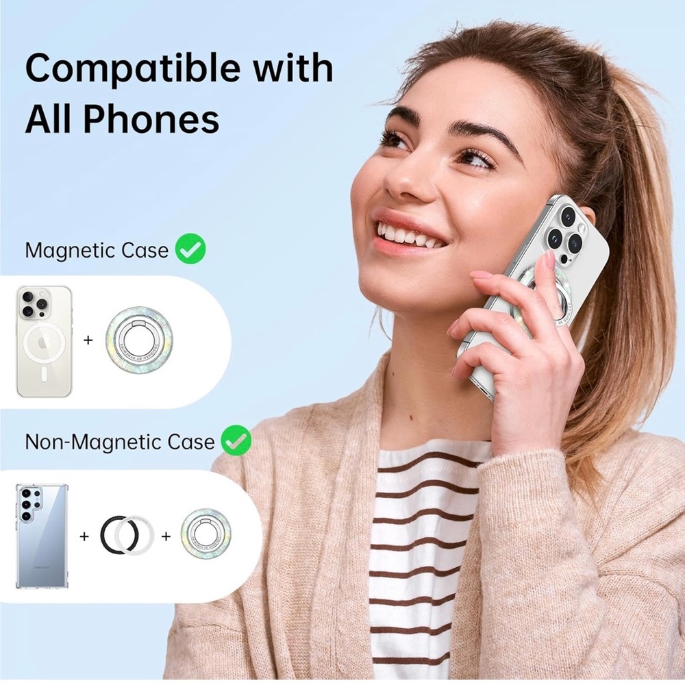 💙 Magnetic Phone Grip for MagSafe - Pearly Luster - Picture 7 of 12
